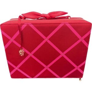 Estée Lauder Cosmetic Case Red with pink diamond style design